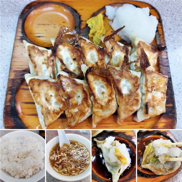「Ａ定食(餃子10個＋ライス＋スープ)　800円」@コント 浅草本店の写真