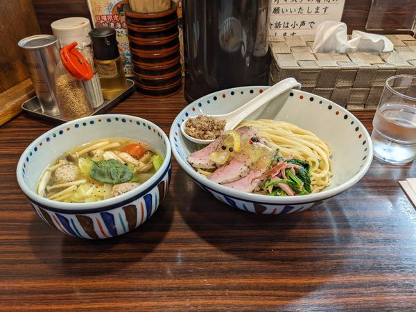 「鴨つけ麺2022〜洋風塩味」@らー麺 あけどやの写真