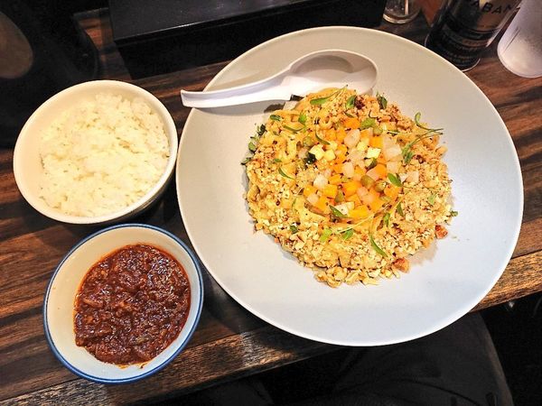 「仔羊のラグー四川風汁無しタンタンメン」@稲荷屋の写真