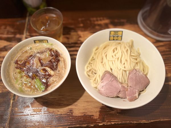 「辛辛濃菜つけ麺中盛り(辛さ控えめ)1000円」@濃菜麺 井の庄の写真