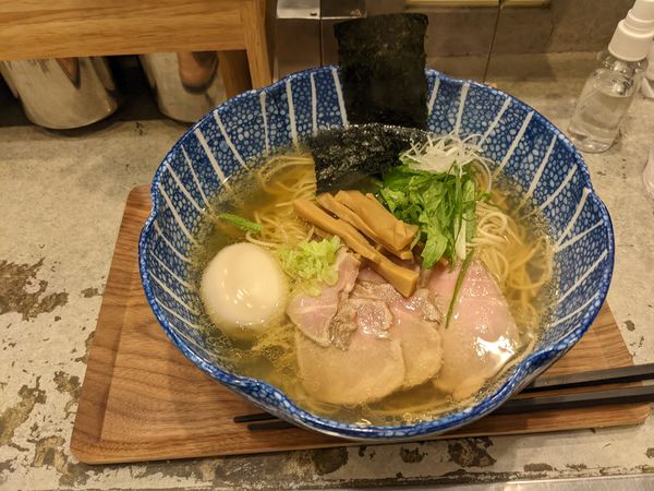 「塩ラーメン+３種のトッピング」@ラーメンクワトロの写真