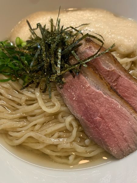 「とろろと昆布水の冷製白和えそば」@鴨麺処 和の写真