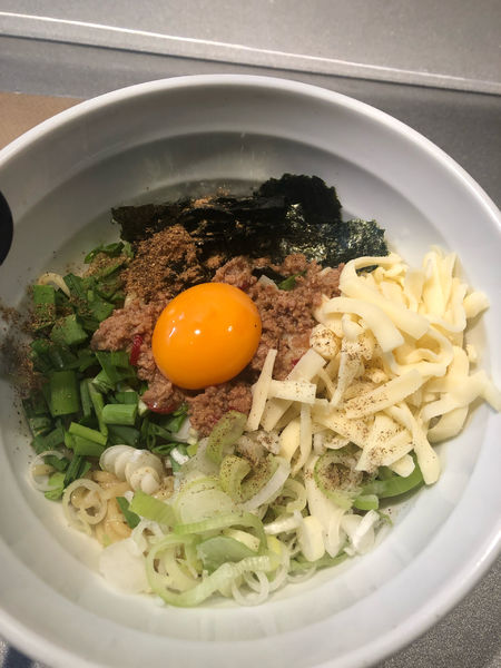 「まぜそば 650円」@天雷軒 神谷町の写真