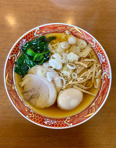 「醤油味玉ラーメン」@自家製手もみ麺 ラーメン赤松の写真
