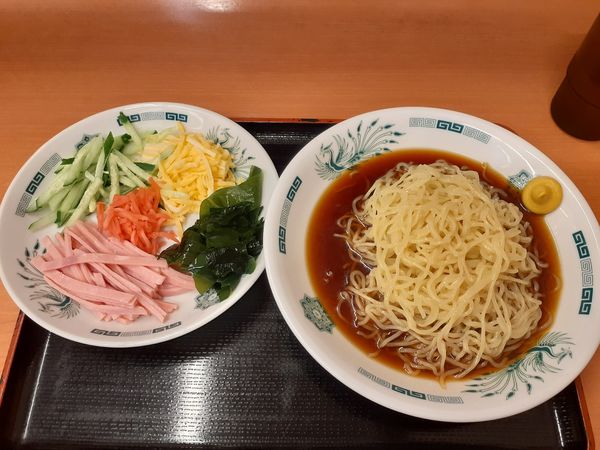 「黒酢しょうゆ冷し麺」@日高屋 川越クレアモール店の写真
