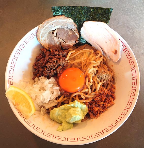 「グルグルまぜそば+ドリームトッピング(800円)」@GURU GURU SIROHEBI NOODLEの写真