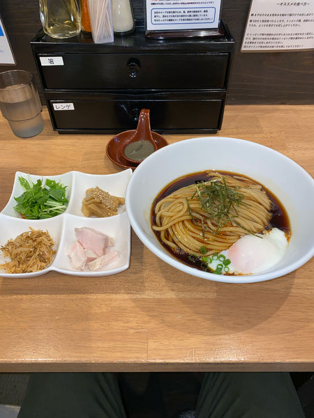 「がごめ昆布水の冷製まぜそば大盛¥1,100円」@麺処 湯咲の写真