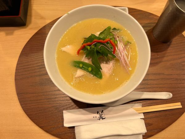 「鶏白湯　1100円」@銀座 篝 本店の写真