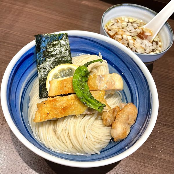 「【限定①】鶏の昆布水つけそば￥990＋ 大盛￥150」@寿製麺よしかわ 坂戸店の写真