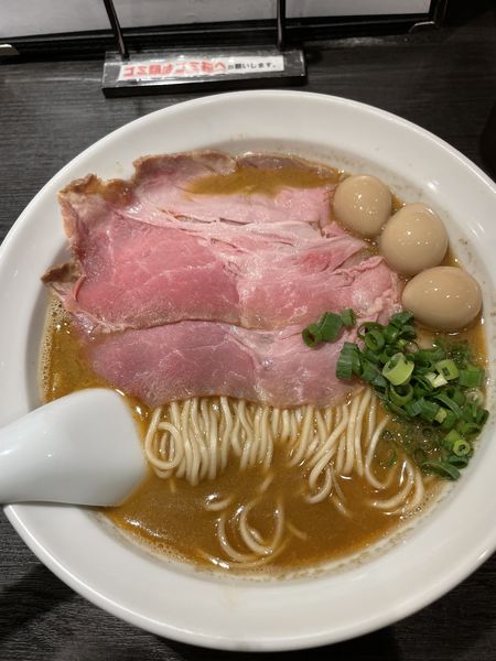 「オマール海老蕎麦＋うずら味玉＋牡蠣の和え玉¥1,400」@弘明寺丿貫の写真