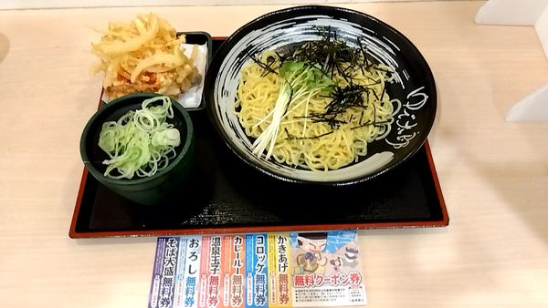 「天ざる中華（５００円）」@ゆで太郎 三田3丁目店の写真
