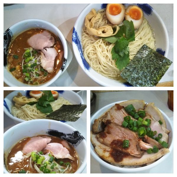 「【限定】昆布水の味噌つけ麺Ver大盛り➕チャーシュー丼」@麺屋 扇 SENの写真