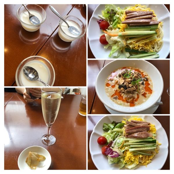 「叉焼胡瓜冷1100✖️2冷坦々麺1100」@中華Dining&Bar 笑口房の写真