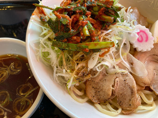 「嵐まぜそば+嵐マスターシャキネギ」@らあめん花月嵐 ひたちなか高場店の写真