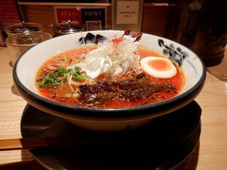 「柚子辛紅らーめん　２丁目」@AFURI 辛紅 新宿サブナードの写真