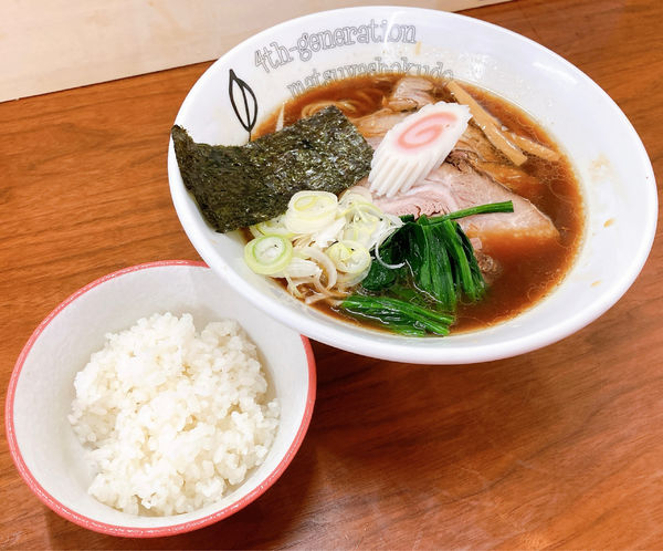 「【周年限定】松坂ポークの叉焼麺＋ホウレン草増し」@4代目松屋食堂の写真