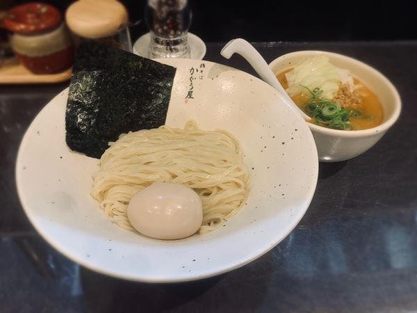 「味玉辛つけ麺（中細・2辛￥1100）」@鶏そば かぐら屋 上野御徒町店の写真