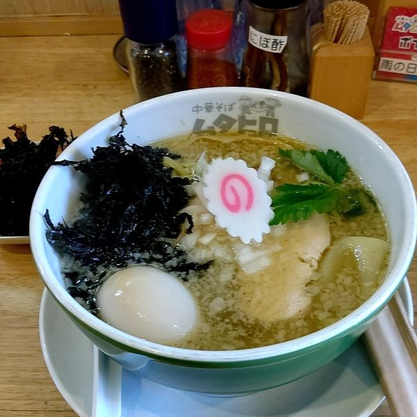 「煮干味玉そば  塩 ＋岩のり」@中華そば ムタヒロ 錦糸町店の写真