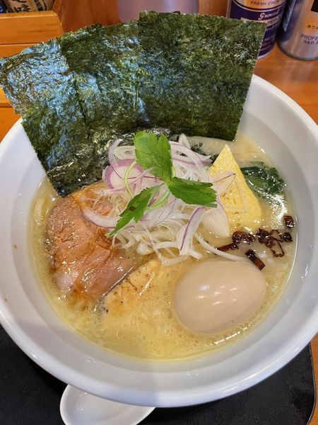 「鶏白湯光の葉らーめん＋タルチャーごはん¥1,280」@めん結び 光の葉の写真