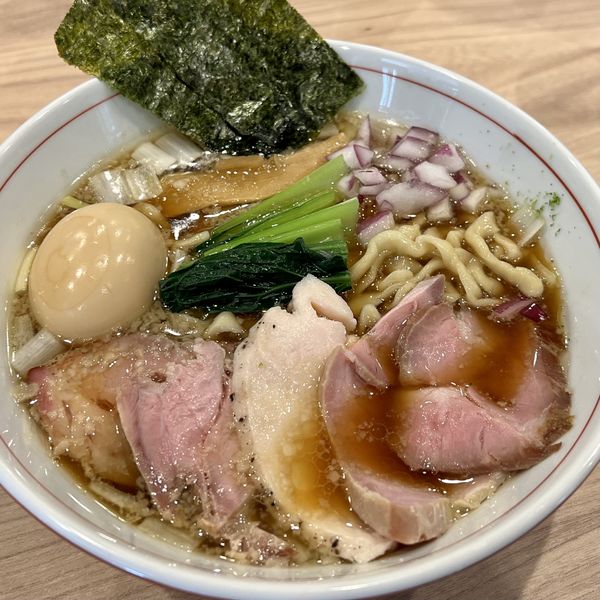 「特製手揉み中華そば」@麺処 にし尾の写真