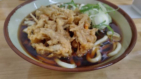 「ゴボウ天うどん（400円）」@そば谷の写真
