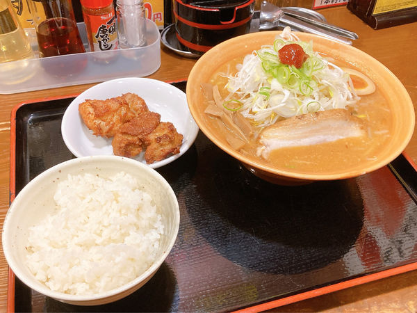 「むげん味噌(白米セット)」@麺屋むげんの写真