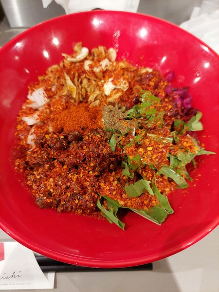 「麻辣担々麺からあげセット」@KOBE ENISHI 五反田店の写真