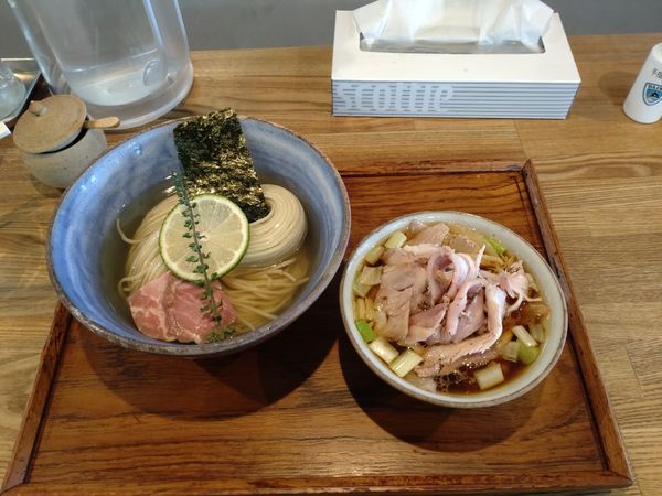 「味玉昆布水つけ麺ちょい肉増し」@YOKOKURA STOREHOUSEの写真