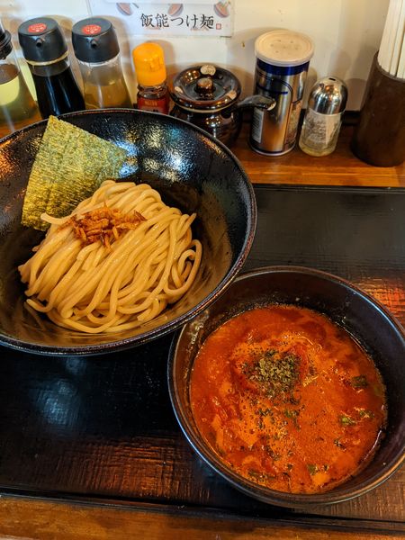 「つけ麺 ガリトマ 大盛り」@飯能つけ麺 一恵 東飯能出張所の写真