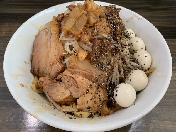 「汁なし150g+うずら 全マシ」@夢を語れ 千葉の写真