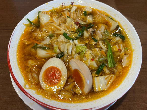 「サイカラーメン小(712円)煮玉子(105円)」@彩華ラーメン 本店の写真