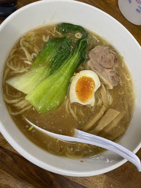「天狗ラーメン焼肉丼セット」@天狗 北越らーめんの写真