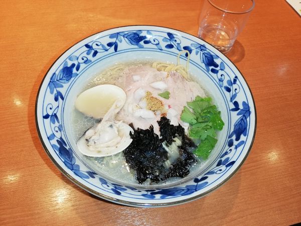 「三種の貝出汁潮そば」@㐂九八 ～garage～の写真