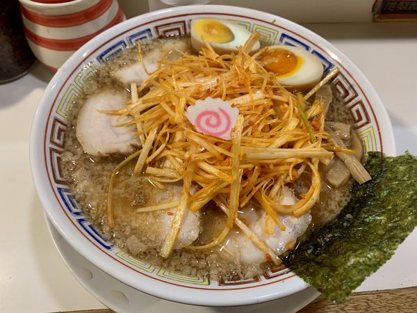「辛ネギラーメン＋チャーシュー＋味玉」@ラーメン ヒマワリ 東十条本店の写真