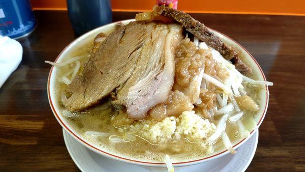 「豚らーめん(小)780円+豚1枚100円」@らーめん漢道の写真