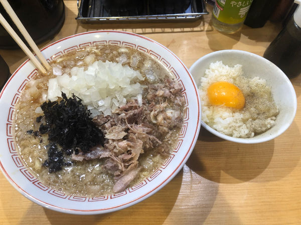 「背脂煮干し中華そば (850円)」@背脂煮干し中華そば 和市 新橋本店の写真