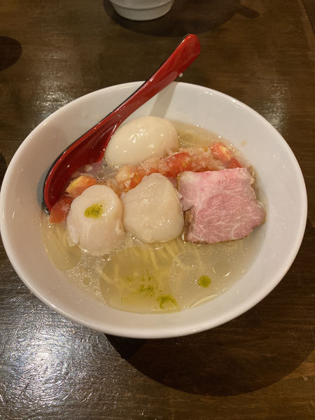 「冷やし帆立そば」@麺処 青野の写真