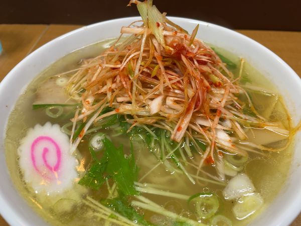 「塩ラーメン770円+辛ネギ150円」@手打ちらーめん 響の写真