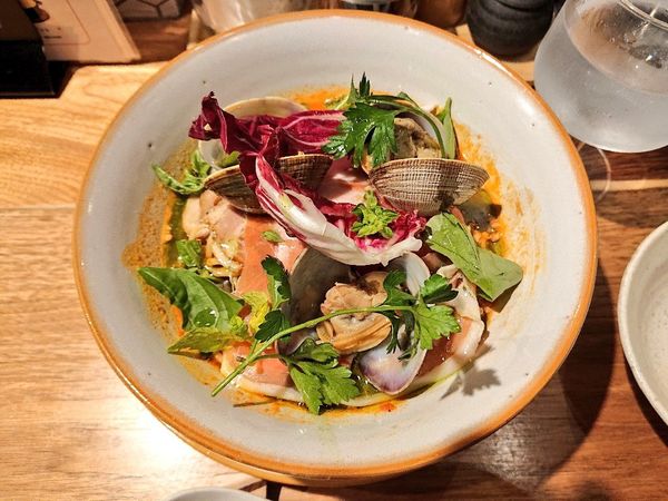 「【限定】冷やしボンゴレらーめん」@海老丸らーめんの写真