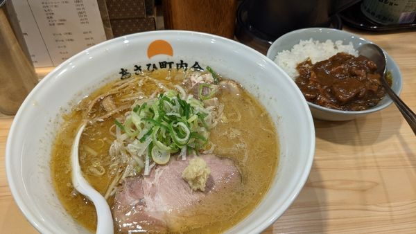 「味噌ラーメンとミニカレー」@あさひ町内会の写真