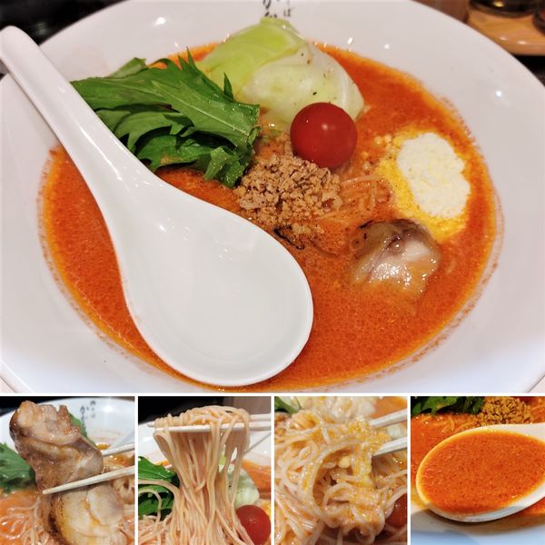 「完熟トマトの塩鶏そば　1000円」@鶏そば かぐら屋 上野御徒町店の写真