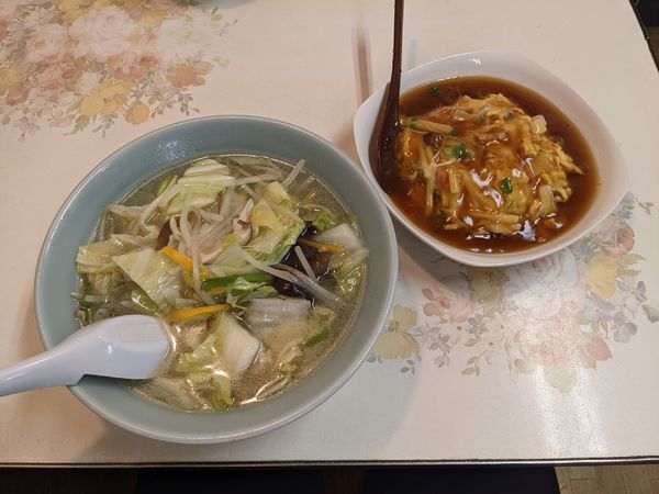 「Bセット(タンメン+天津丼) 750円」@風雷の写真