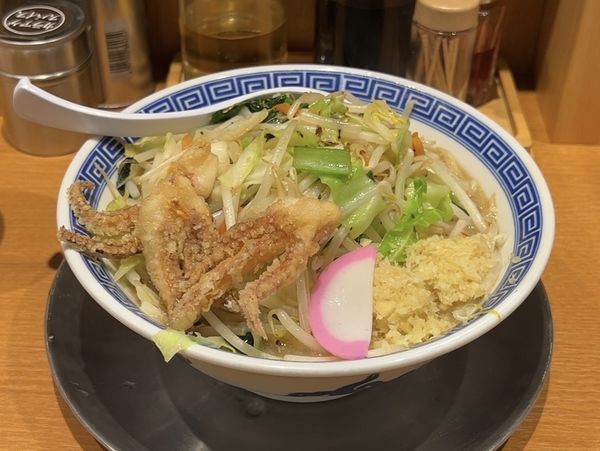 「ゲソ揚げタンメン」@タンメン トナリ 稲毛山王店の写真