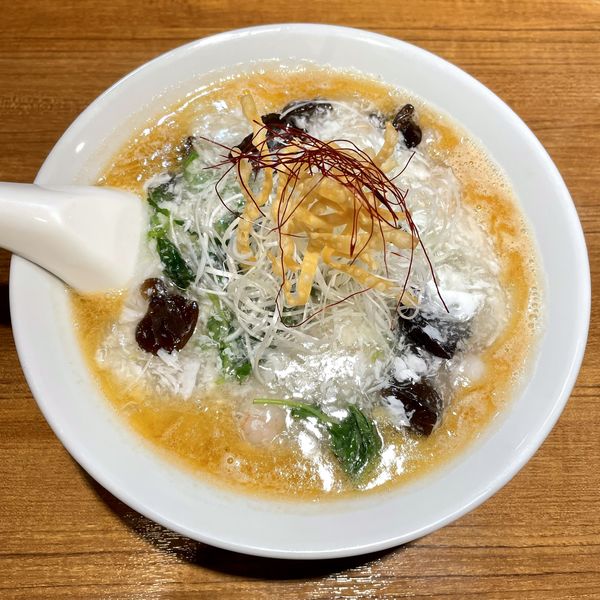 「【限定②】オマール海老と小海老の中華風あんかけそば￥900」@寿製麺よしかわ 川越店の写真