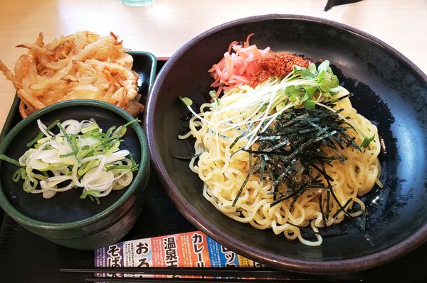 「天ざる中華（500円）」@ゆで太郎 錦町店の写真