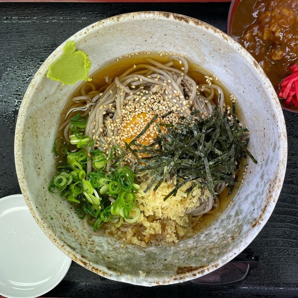 「玉子そば（冷やし）」@白河そばの写真