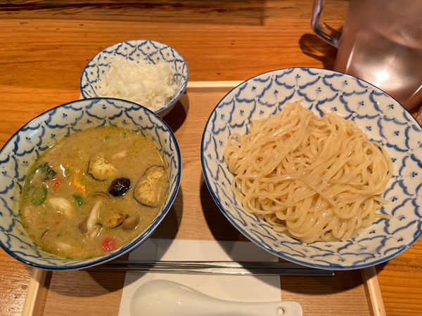 「グリーンカレーつけ麺」@タイヌードルの写真