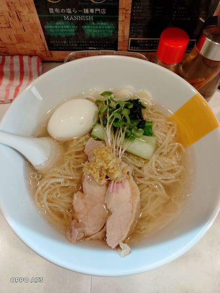 「冷たい塩生姜らー麺」@塩生姜らー麺専門店 MANNISH 浅草店の写真
