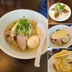 鴨塩ラーメン¥950+味玉¥100+鴨ロース丼¥550