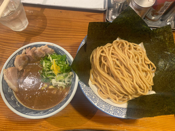 「濃厚肉つけめん　胚芽麺　薬味のりT」@道玄坂マンモスの写真
